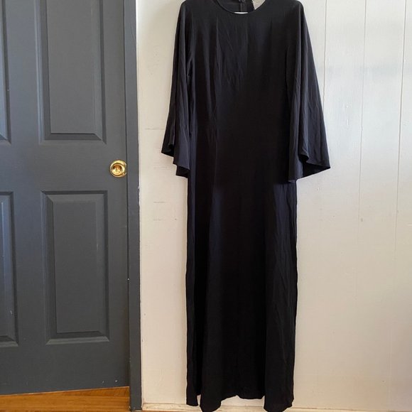 RARE ACACIA MANU DRESS IN BLACK SILK Size MEDIUM - Picture 2 of 4